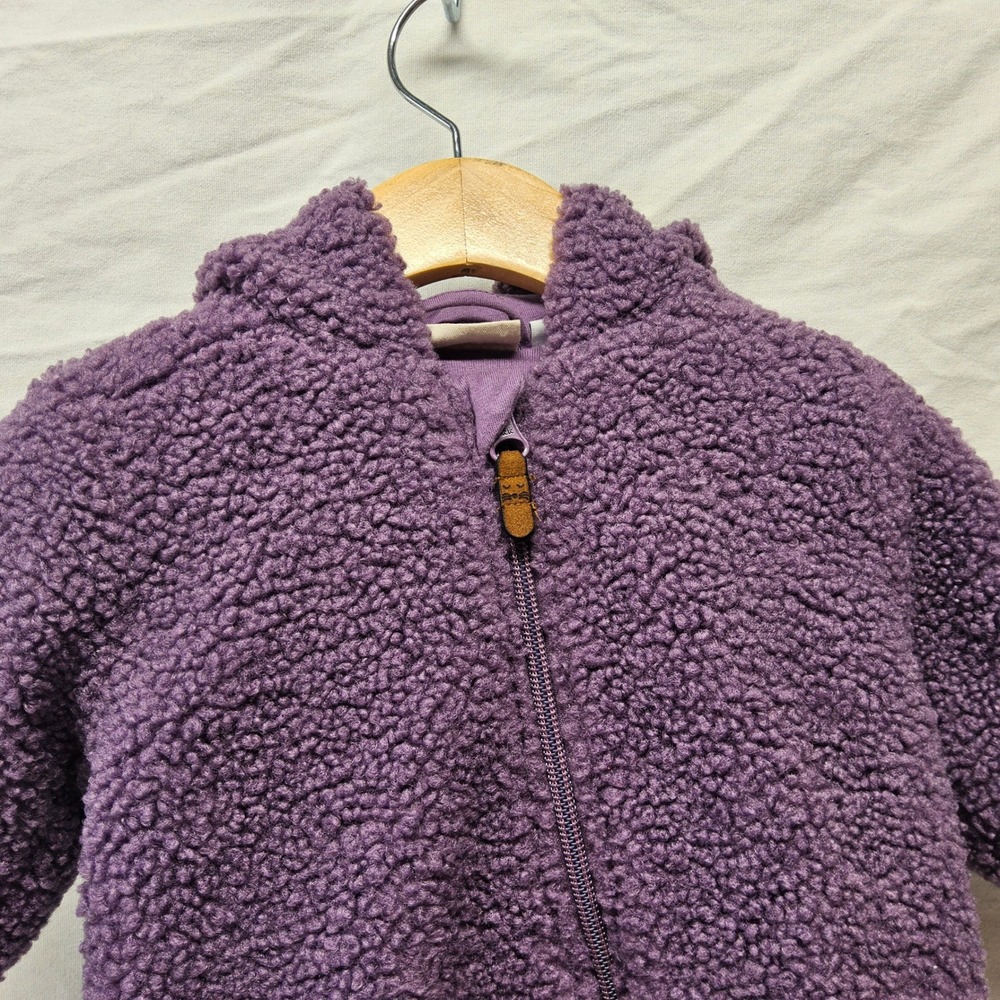 Minymo Sherpa Fleece Bunting Infant 3M Purple Hooded Zipper Pram‎ Suit 111578
